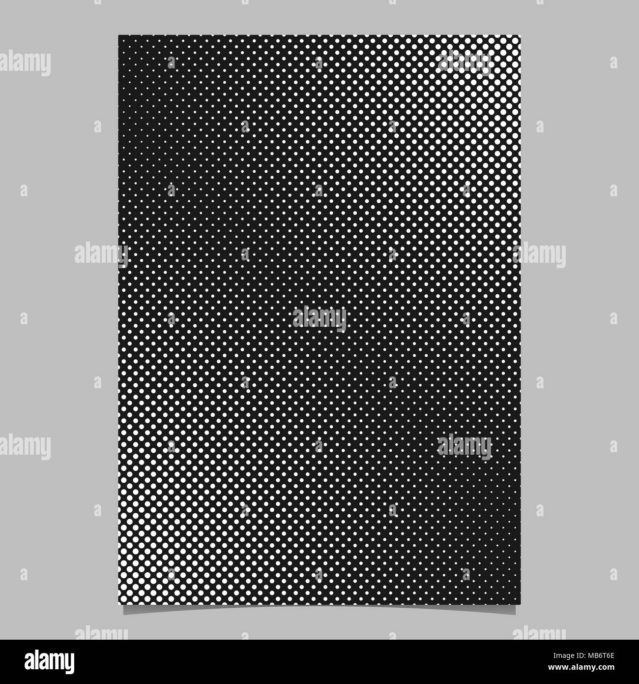 Monochrome halftone dot pattern brochure background - vector graphic ...