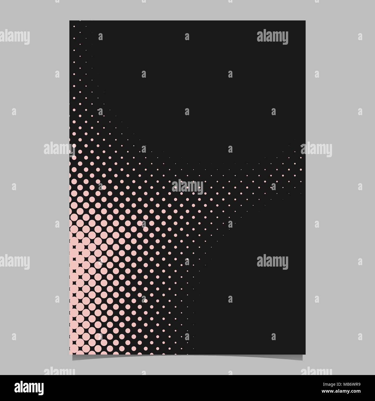 Geometric halftone circle pattern page background template Stock Vector ...