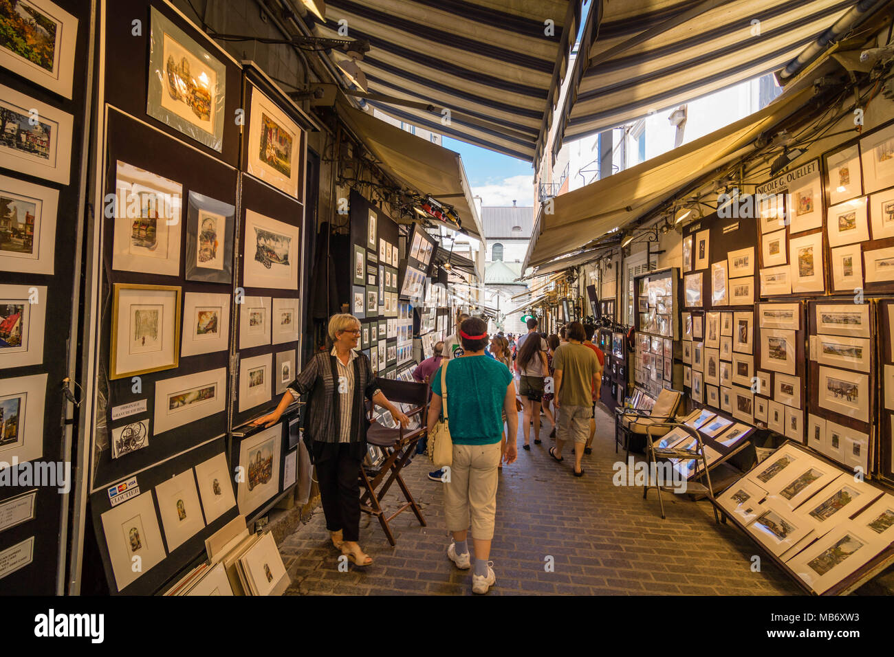Street vendors on rue du Trésor ('Treasure street') just North of Place