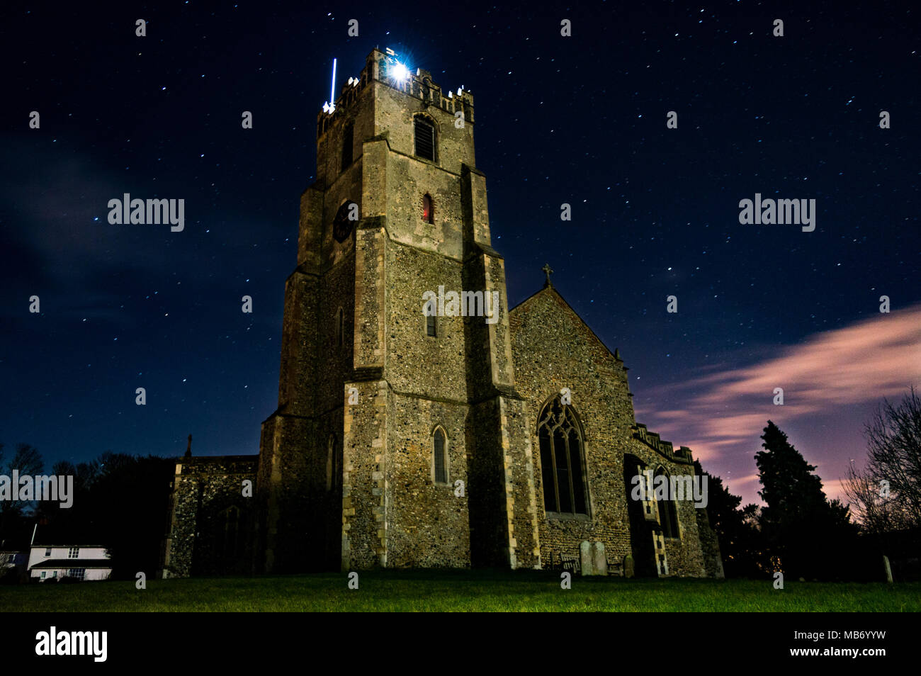 Long exposure picture taken somewhere in Englands countryside Stock Photo