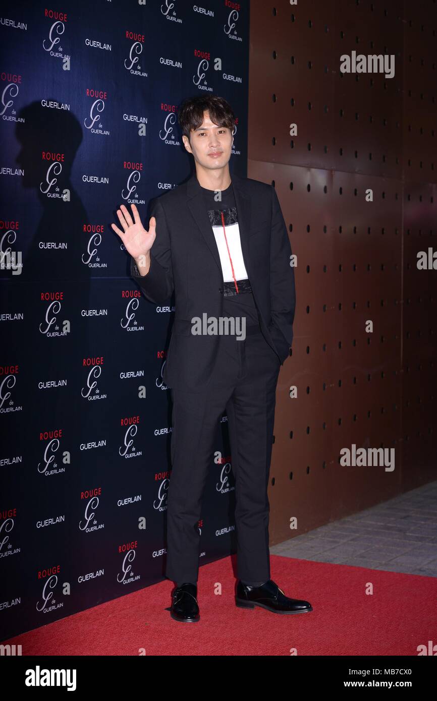 Seoul, Korea. 06th Apr, 2018. Yoo In-young, Kim Ji-seok, Son Yeo Eun, Seo Hyo-rim, Choi Daniel etc. attend the Guerlain photo wall activity in Seoul, Korea on 06th April, 2018.(China and Korea Rights Out) Credit: TopPhoto/Alamy Live News Stock Photo