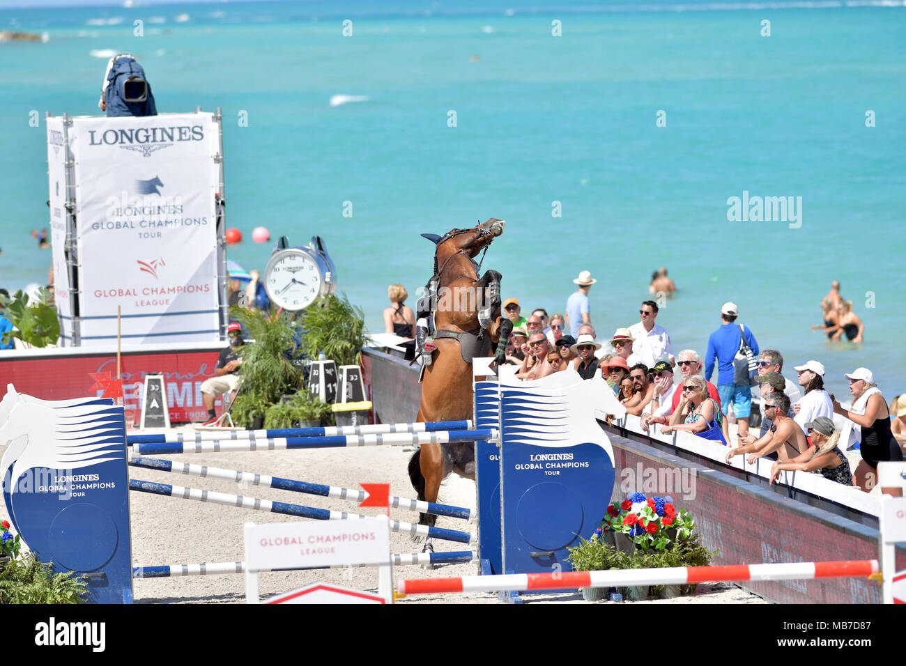 MIAMI BEACH, FL - APRIL 06: World Class Riders from around the globe attend  the Longines Global