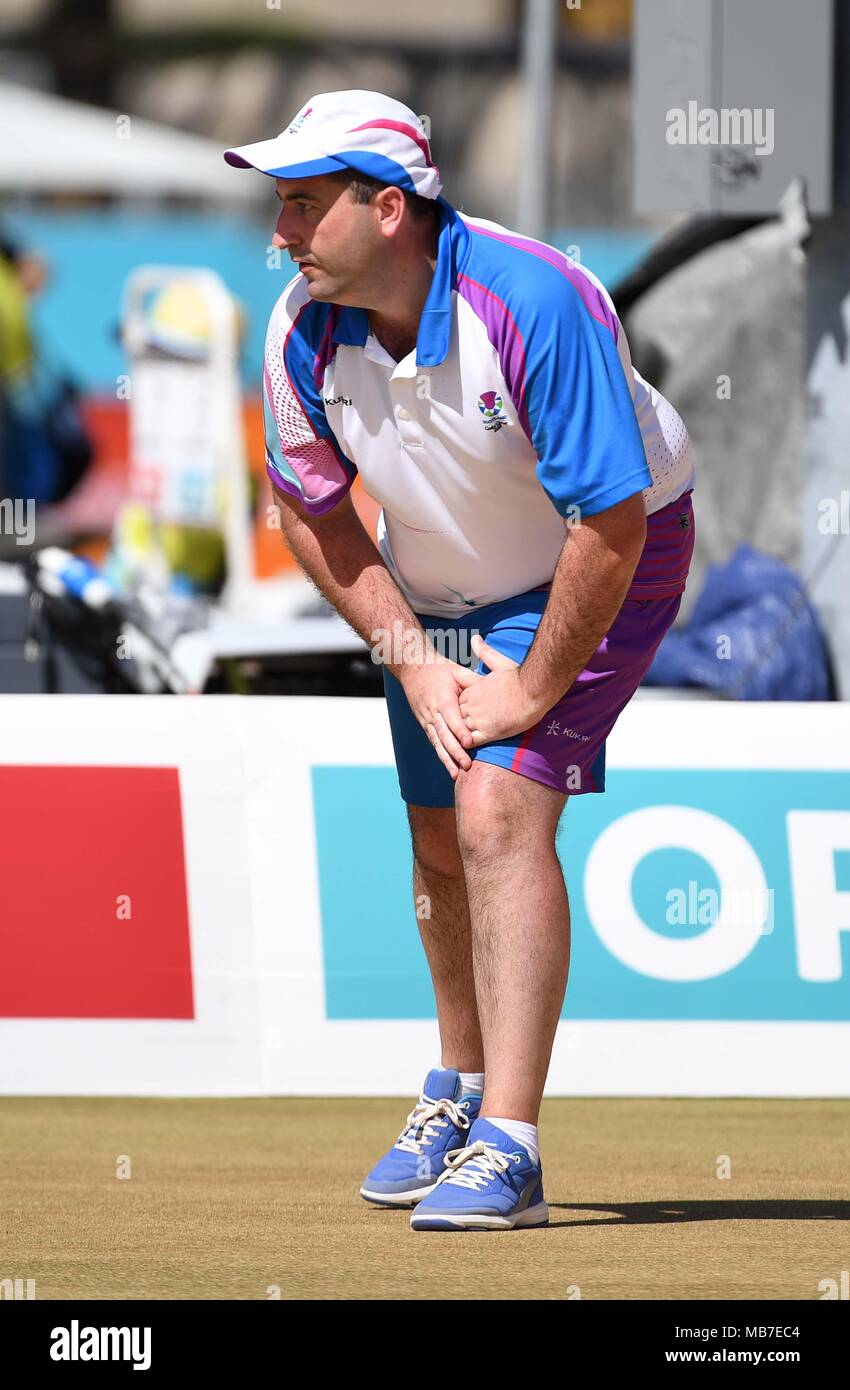 Queensland, Australia. 8th April, 2018. Derek OLIVER (SCO, second