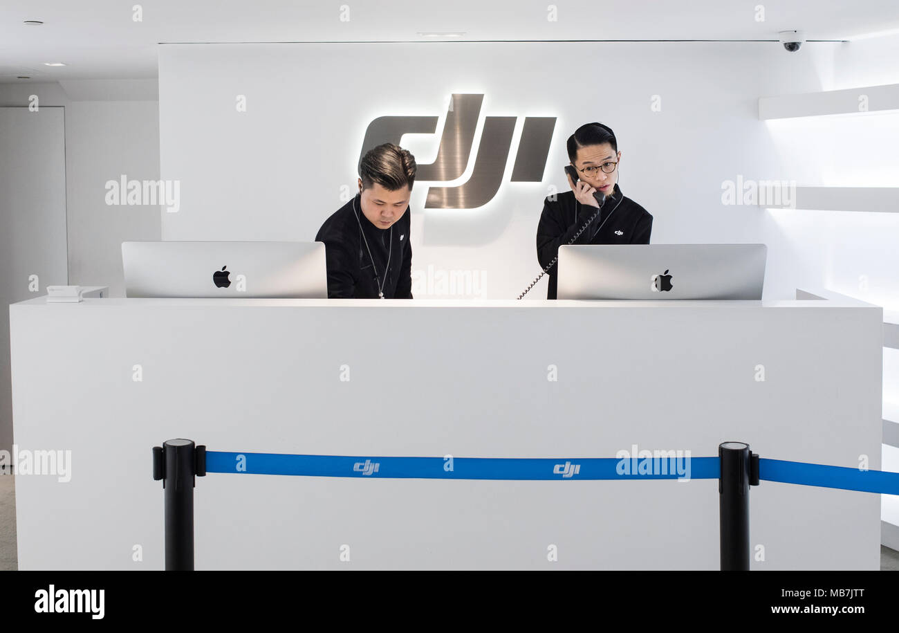 DJI employees stand at the cashier in Hong Kong official retail store Stock  Photo - Alamy