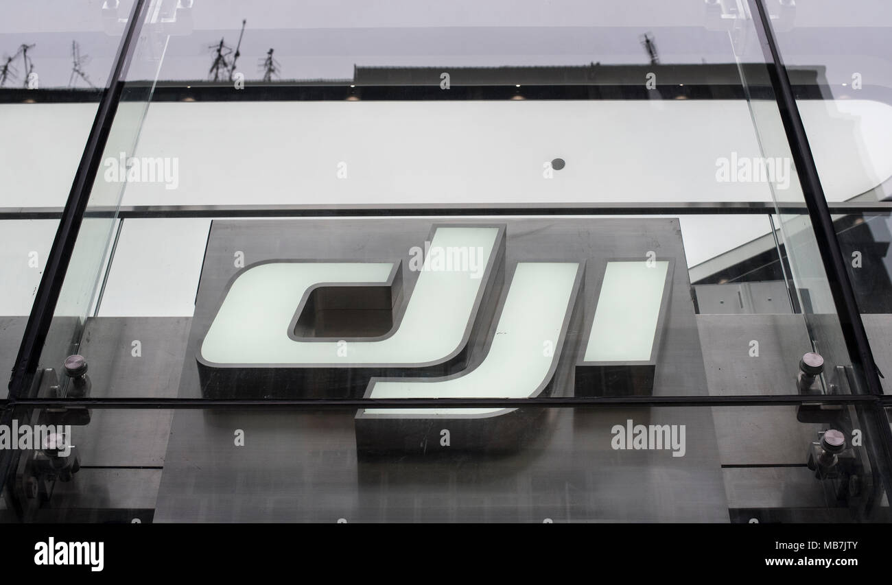 Chinese technology company DJI logo at its official store in Hong Kong  Stock Photo - Alamy