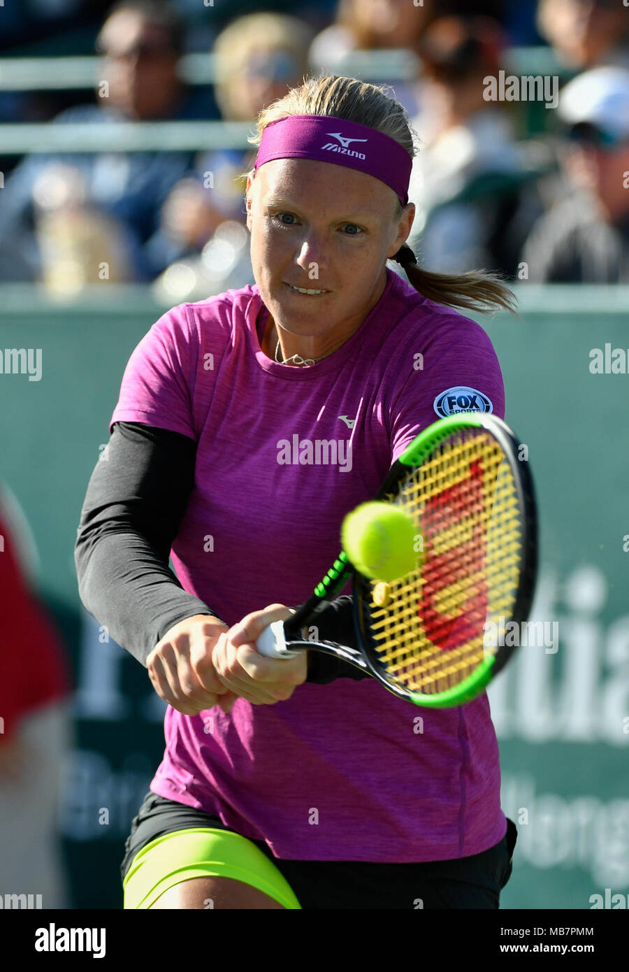 Charleston, South Carolina, USA. 8th Apr, 2018. Kiki Bertens (NED) defeated Julia Goerges (GER) 6-2, 6-1, at the Volvo Car Open being played at Family Circle Tennis Center in Charleston, South Carolina. © Leslie Billman/Tennisclix/CSM/Alamy Live News Stock Photo