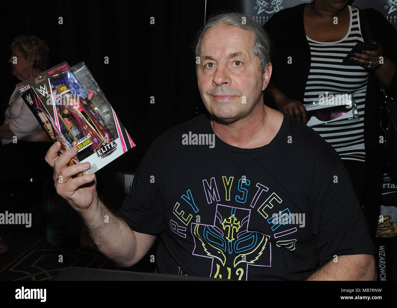 New York, NY, USA. 8th Apr, 2018. WWE Hall of Fame member Bret Hart attends WrestleCon at the Sheraton Hotel in New Orleans in conjunction with WrestleMania 34 . Credit: George Napolitano/Media Punch/Alamy Live News Stock Photo