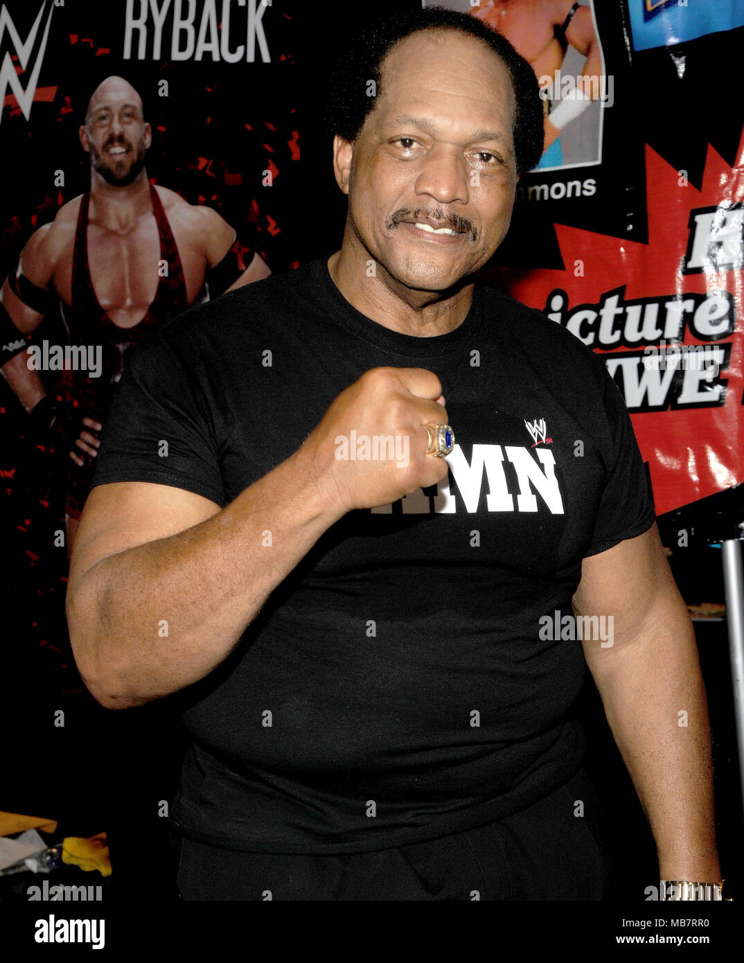 New York, NY, USA. 8th Apr, 2018. WWE Hall of Fame member Ron Simmons attends WrestleCon at the Sheraton Hotel in New Orleans in conjunction with WrestleMania 34 . Credit: George Napolitano/Media Punch/Alamy Live News Stock Photo