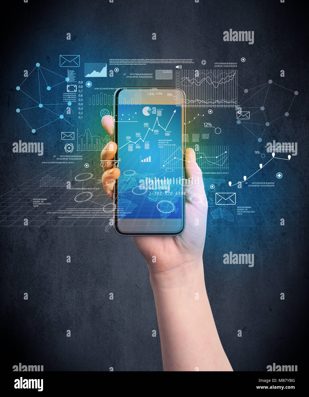 Caucasian hand in business suit holding a smartphone Stock Photo - Alamy