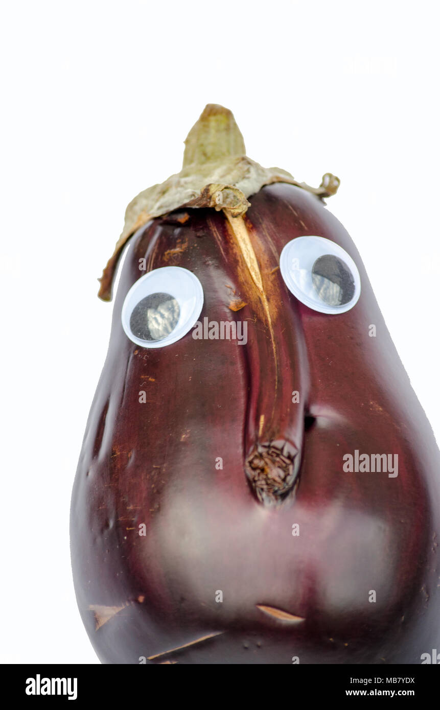 Eggplant with eyes Stock Photo Alamy