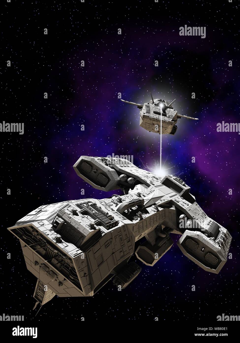 Future Sci-fi Space Battleship Spaceship in the Universe Material Picture  Stock Illustration - Illustration of distant, background: 275154667