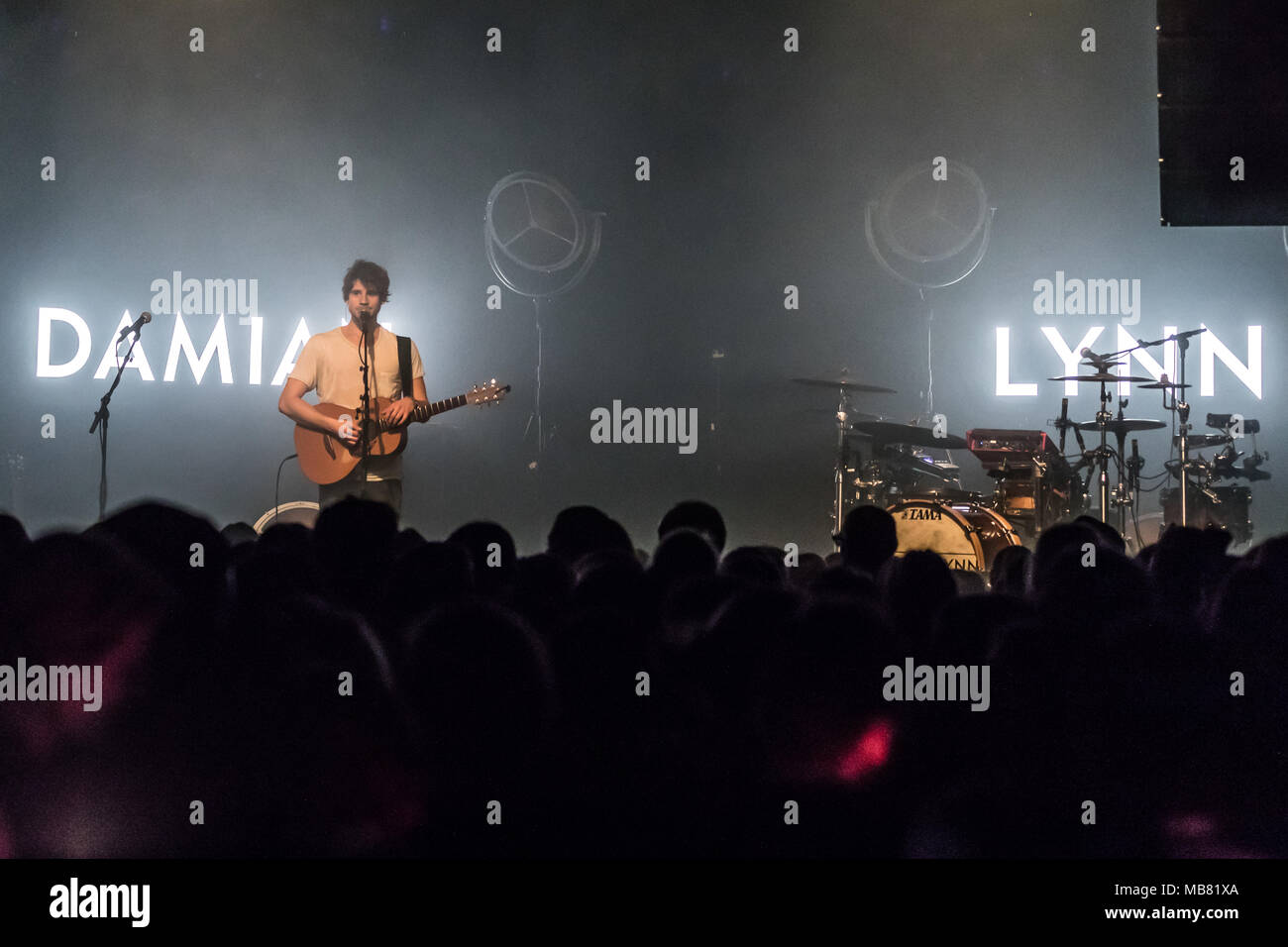 The Swiss musician Damian Lynn live at the Schüür Lucerne, Switzerland Stock Photo