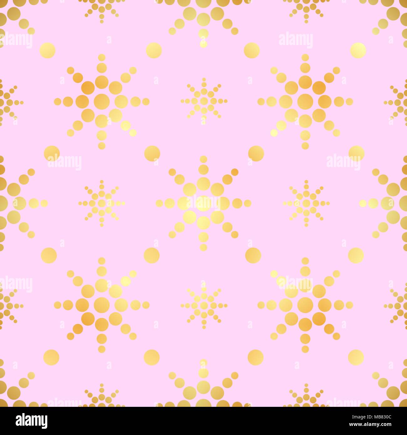 Gold circle seamless pattern. Abstract gold geometric modern background