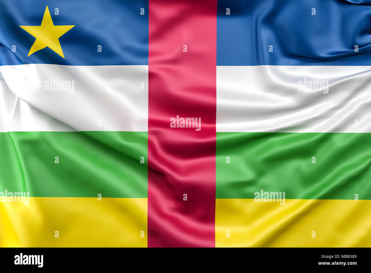 Flag of Central African Republic Stock Photo - Alamy