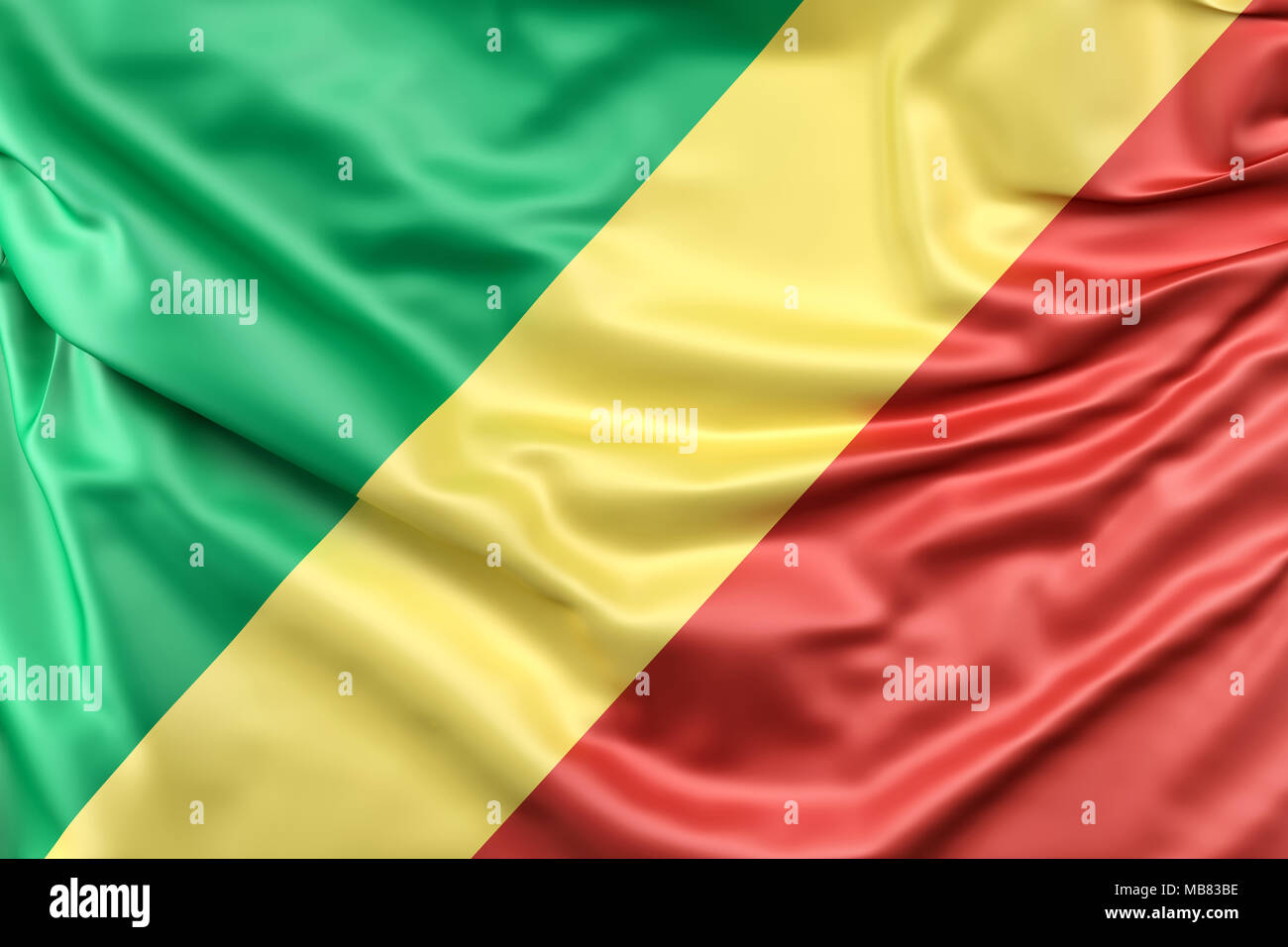 Flag of Republic of the Congo Stock Photo - Alamy