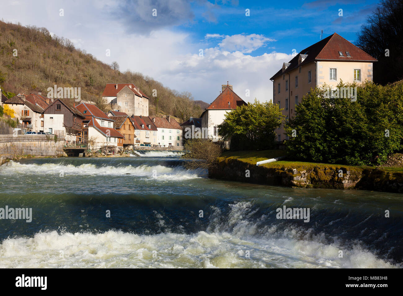 View of Lods, Doubs,  Bourgogne-Franche-Comte, France Stock Photo