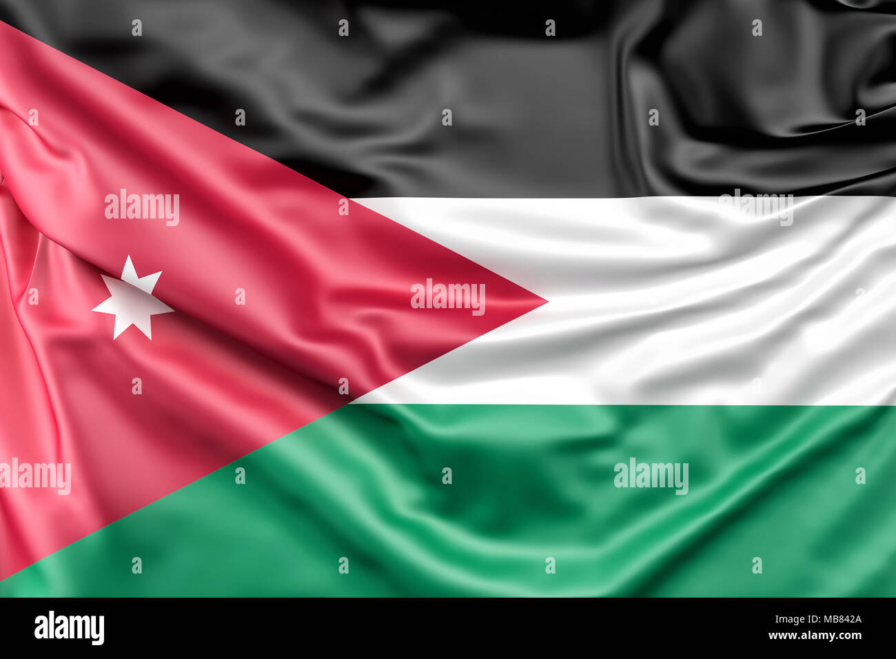 Flag of Jordan Stock Photo Alamy