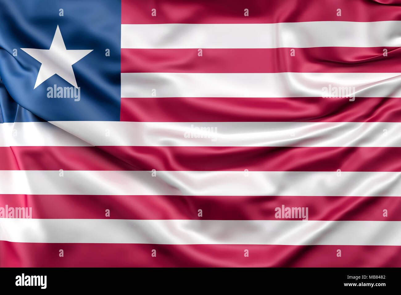 Flag of Liberia Stock Photo - Alamy