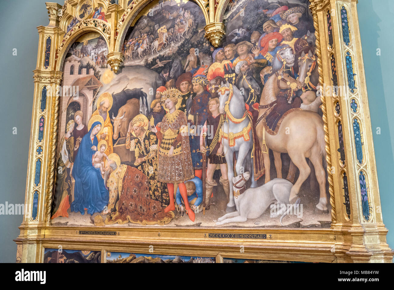 The Uffizi Gallery is a prominent art museum located adjacent to the Piazza della Signoria in the Historic Centre of Florence. Stock Photo