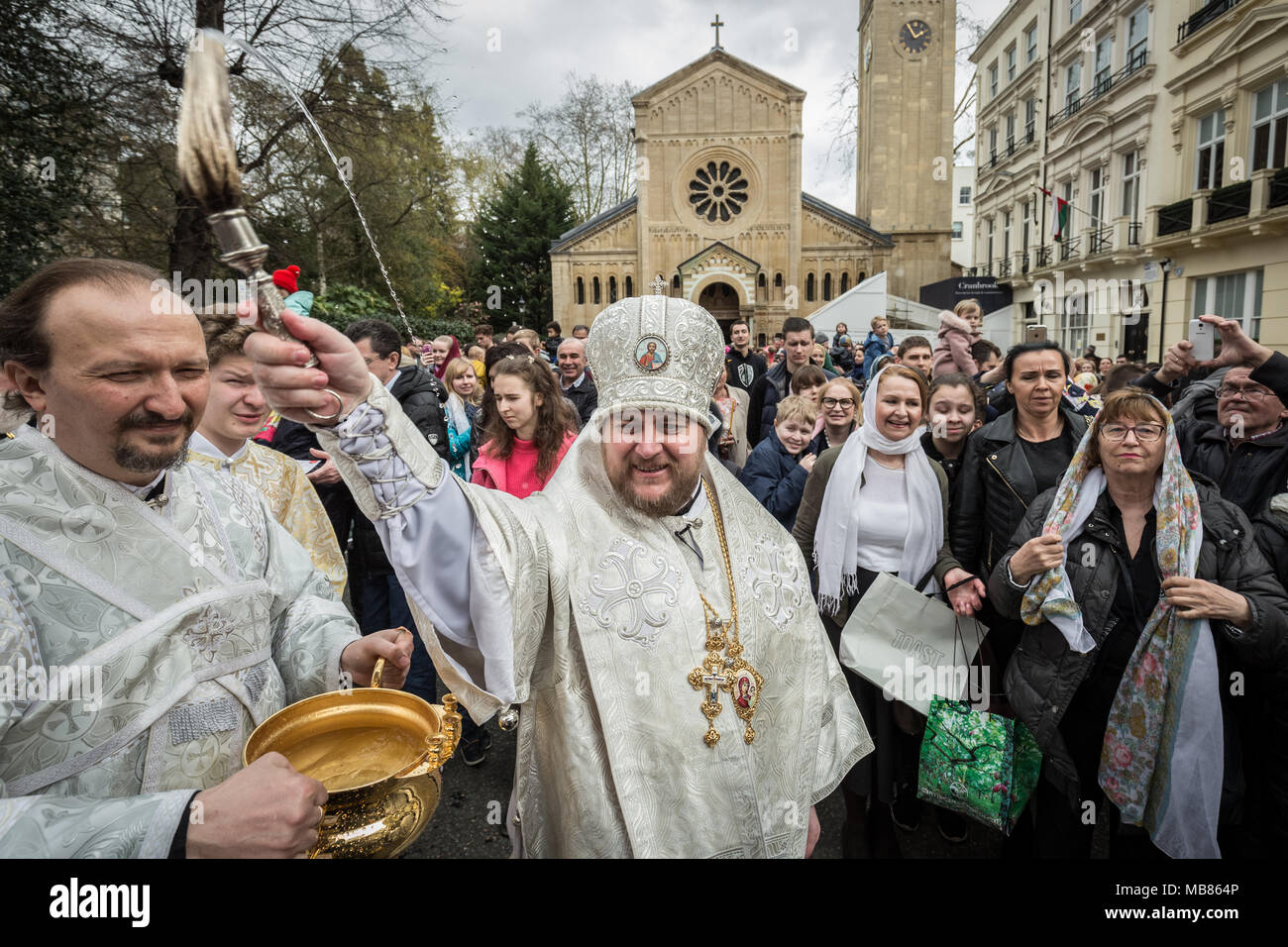 Russian Orthodox Easter celebrations and blessings at the Russian