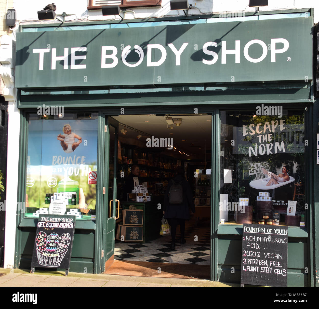 Hove, United Kingdom March 27 2018 The Front of Body shop in