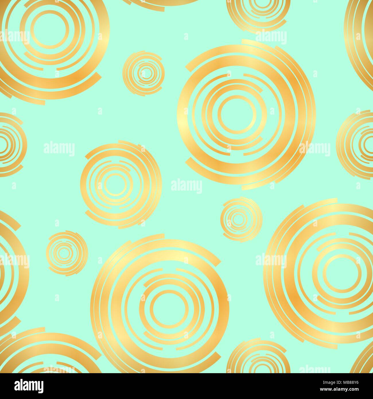 Classic seamless gold glitter pattern circle ornate. Seamless circles ...