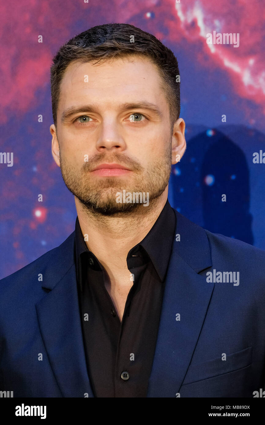 Sebastian Stan at UK Fan Event of AVENGERS: INFINTY WAR on Sunday 8 April 2018 held at London Television Studios, White City, London. Pictured: Sebastian Stan. Stock Photo