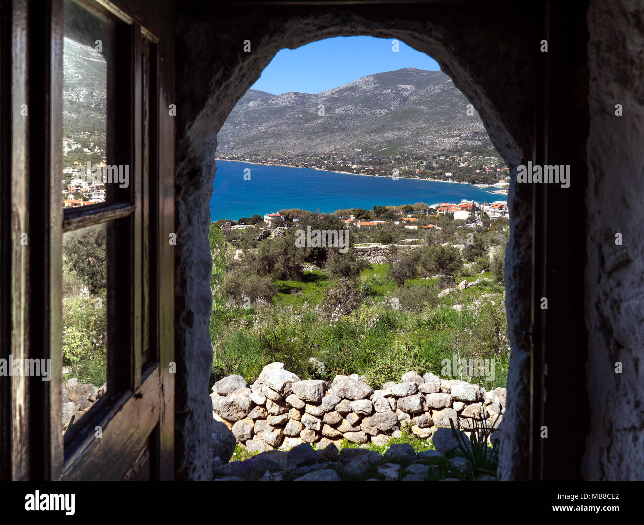 open window with a view Stock Photo