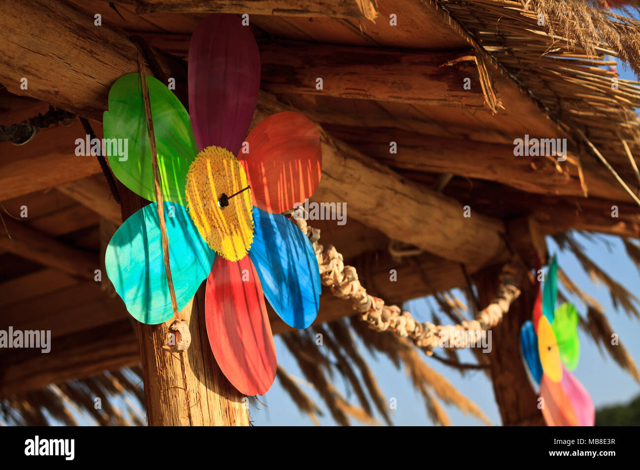 Summer decoration on the beach. Stock Photo