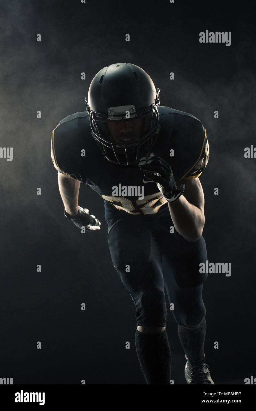 African American football player. Stock Photo