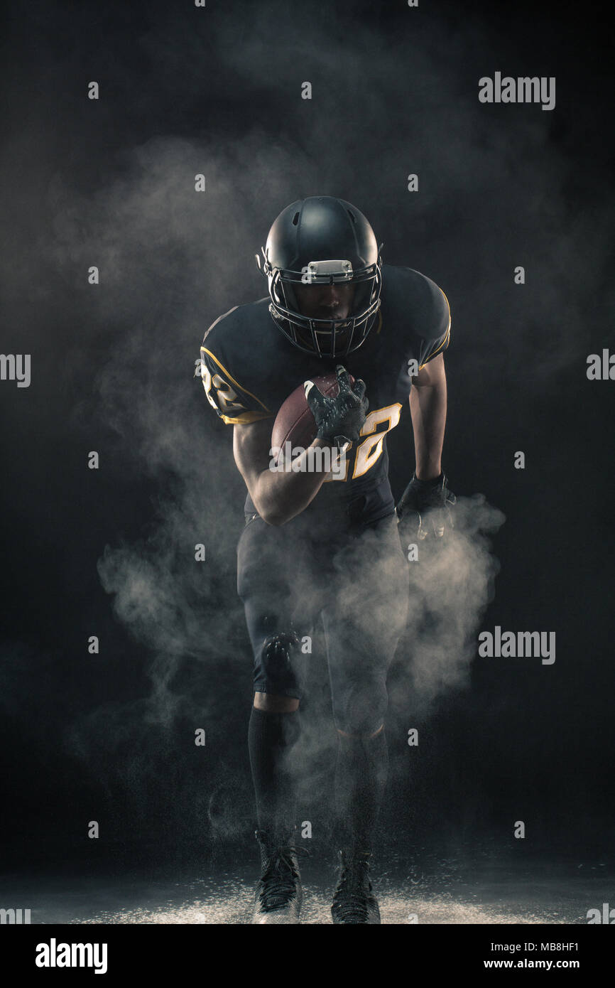 African American football player. Stock Photo