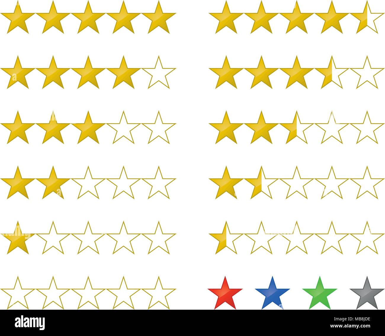 Star icons review rating Stock Vector Images Alamy