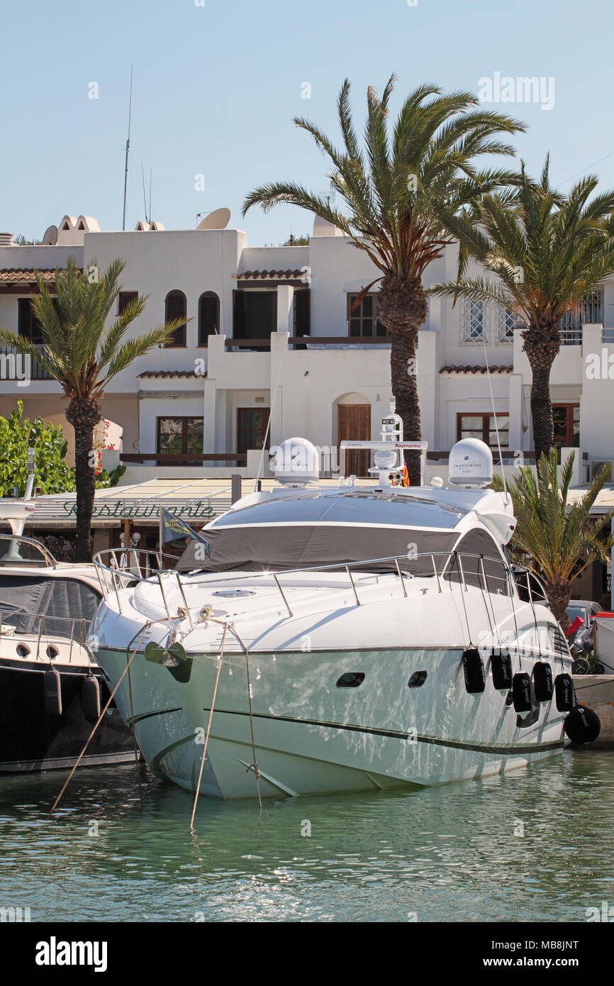 Yacht in Cala d´or Stock Photo