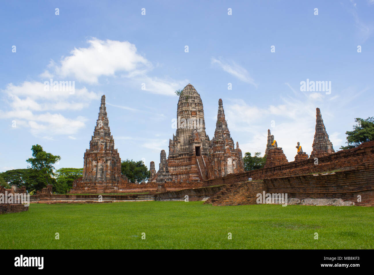 Wat Chaiwatthanaram is a Buddhist temple in the city of Ayutthaya Historical Park, Thailand Stock Photo