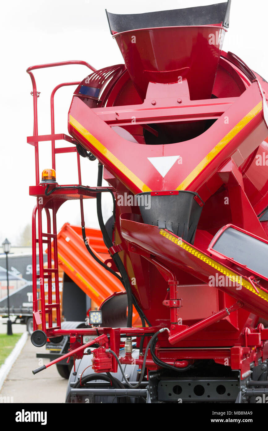 the-concrete-mixer-truck-for-construction-building-outdoors-stock-photo