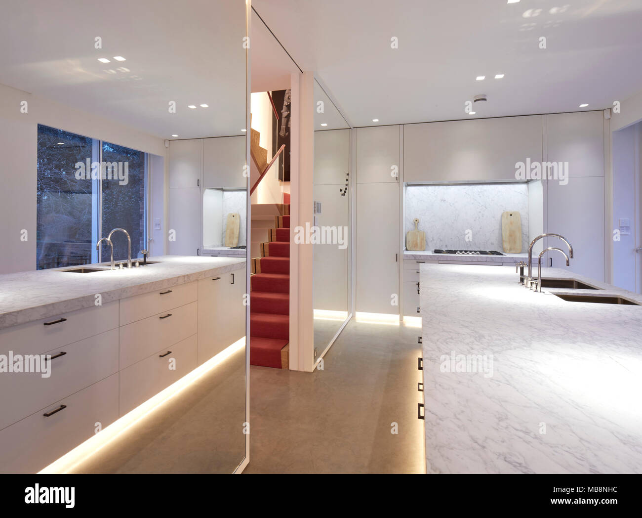 Kitchen. Private residence, London, United Kingdom. Architect: PTP , 2017. Stock Photo