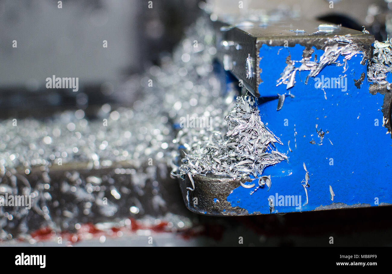 Metal saws for cnc machining and preparing a new product. Stock Photo