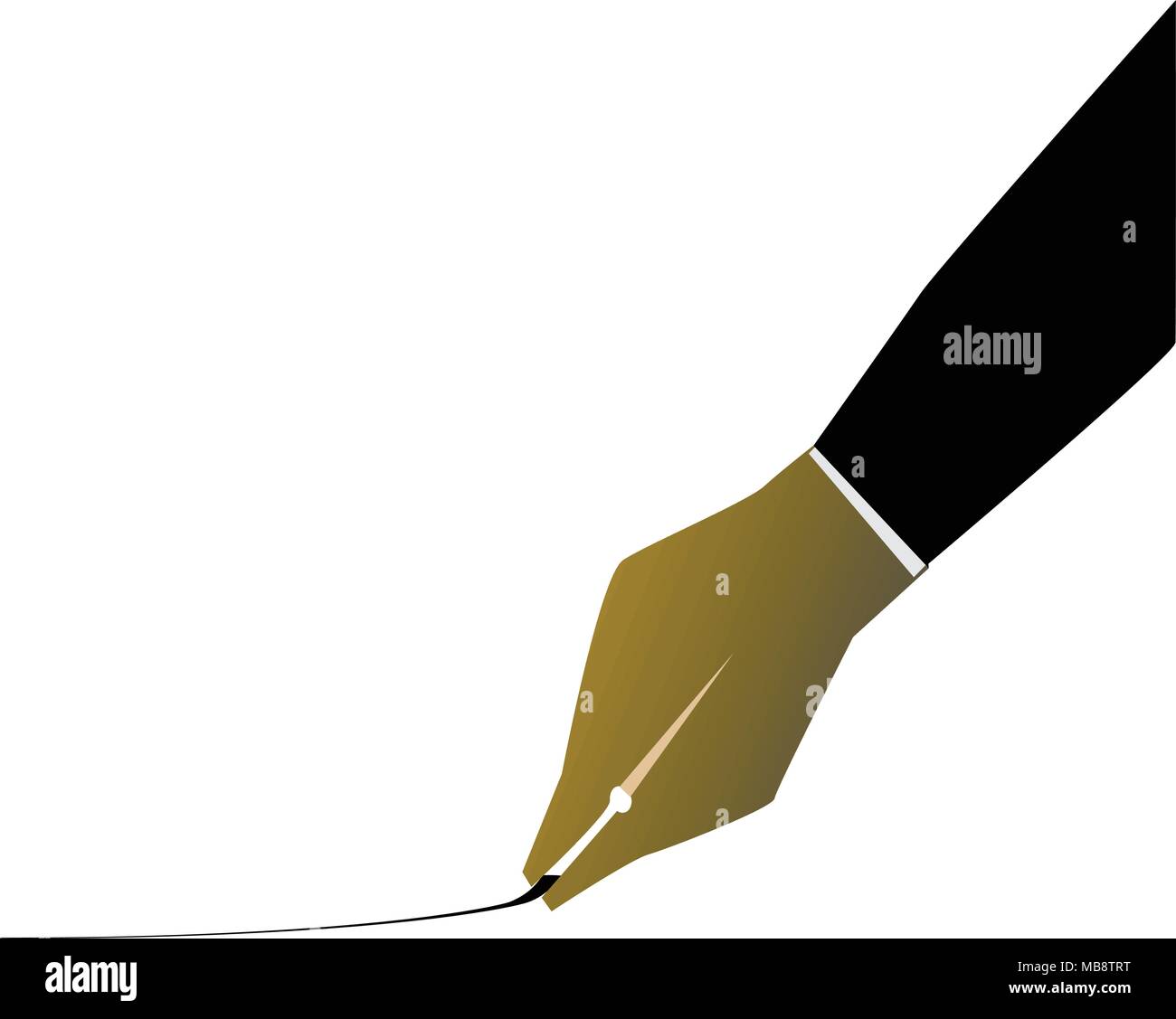 Pen Nib Illustration Drawing A Line Stock Vector Image Art Alamy