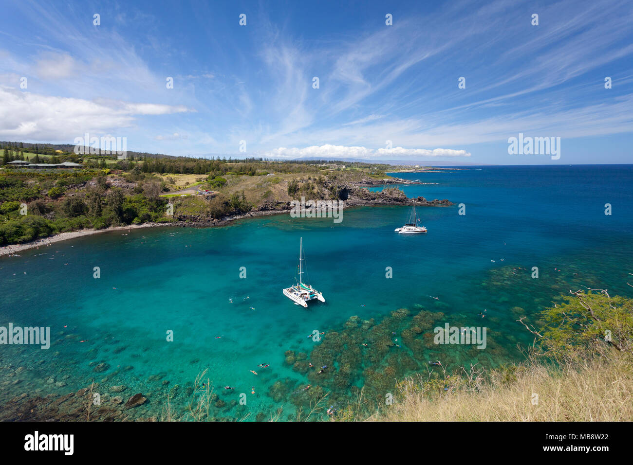 Clear water at Honolua Bay, Maui, Hawaii Stock Photo Alamy