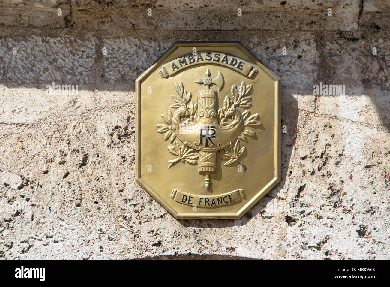 French Embassy to the Dominican Republic, Santo Domingo, Domnican Republic Stock Photo