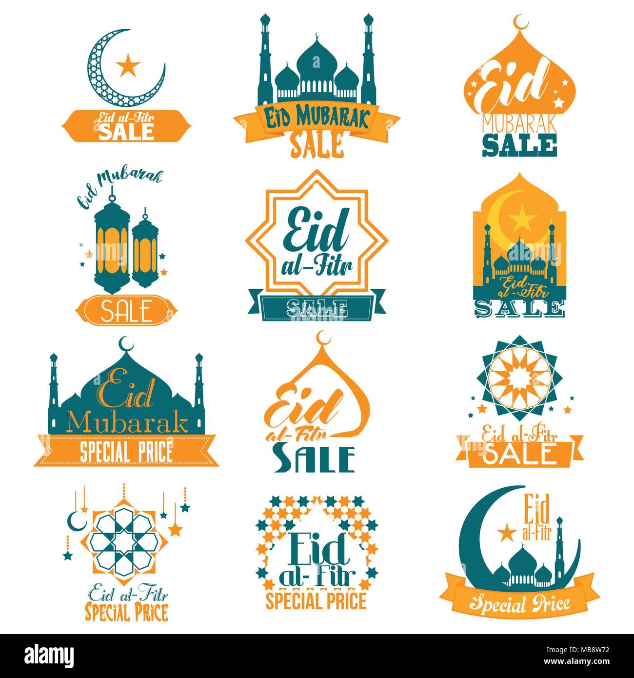 A vector illustration of Eid Al-Fitr Eid Mubarak Sale 