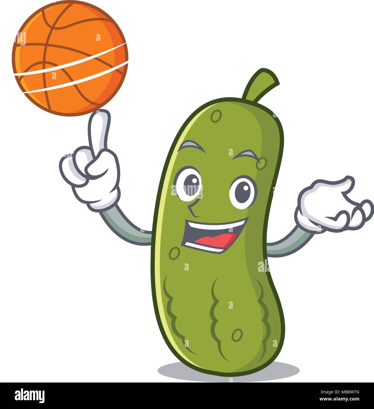 With basketball pickle character cartoon style Stock Vector Image & Art Alamy