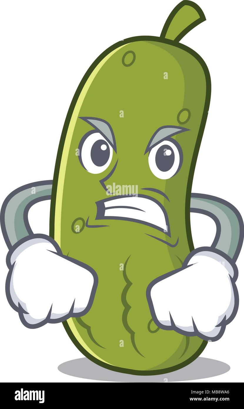 Angry pickle mascot cartoon style Stock Vector Image & Art Alamy