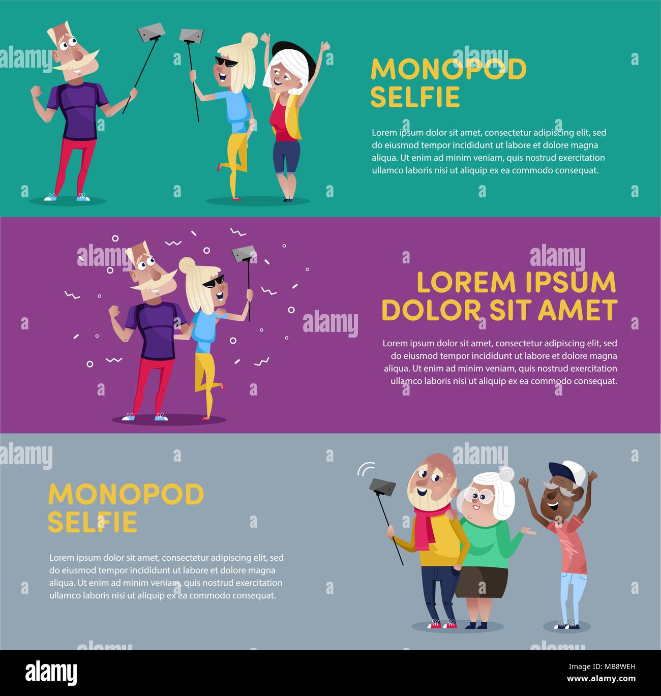 Creative poster for people using monopod Stock Vector Image & Art Alamy