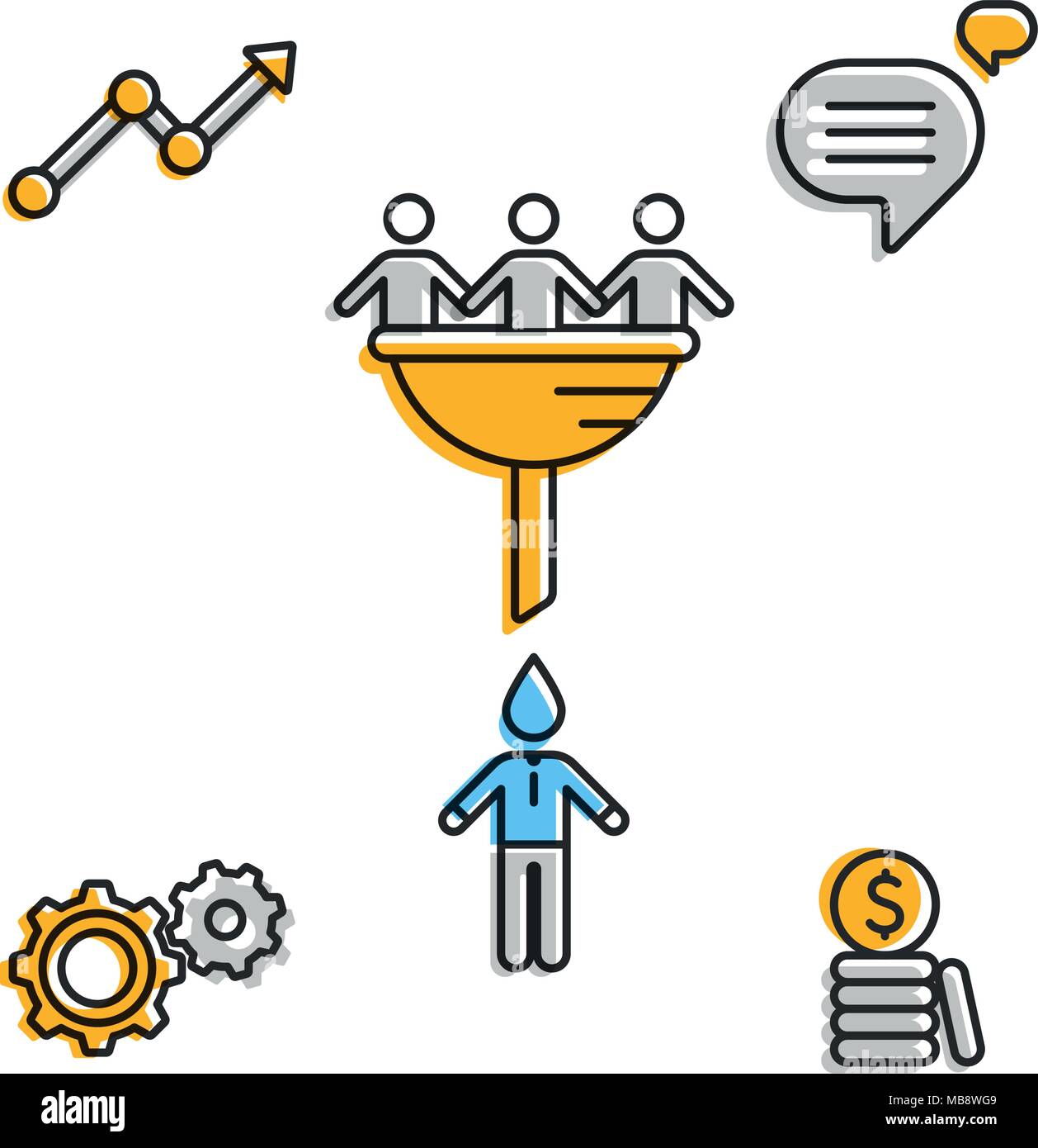 Icons for corporation process Stock Vector Image & Art - Alamy