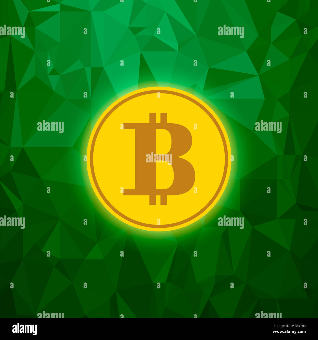 Yellow Bitcoin Icon. Crypto Currency Concept Stock Photo - Alamy
