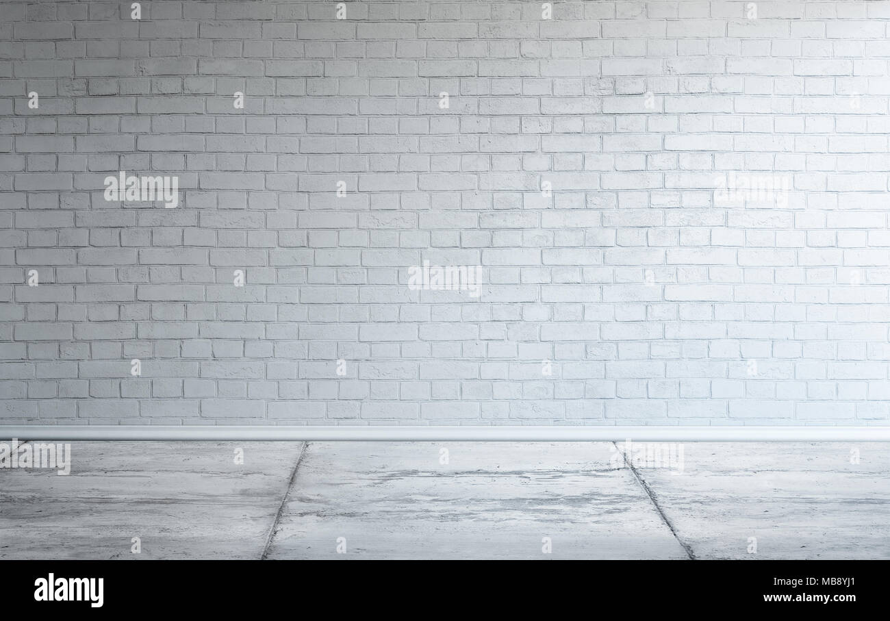 3d Rendering Illustration Of Big Modern Empty Room With