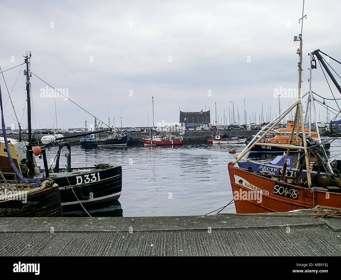 IRELANDJUNE 22fishing boats in Howth's harbour,Ireland,on June 22