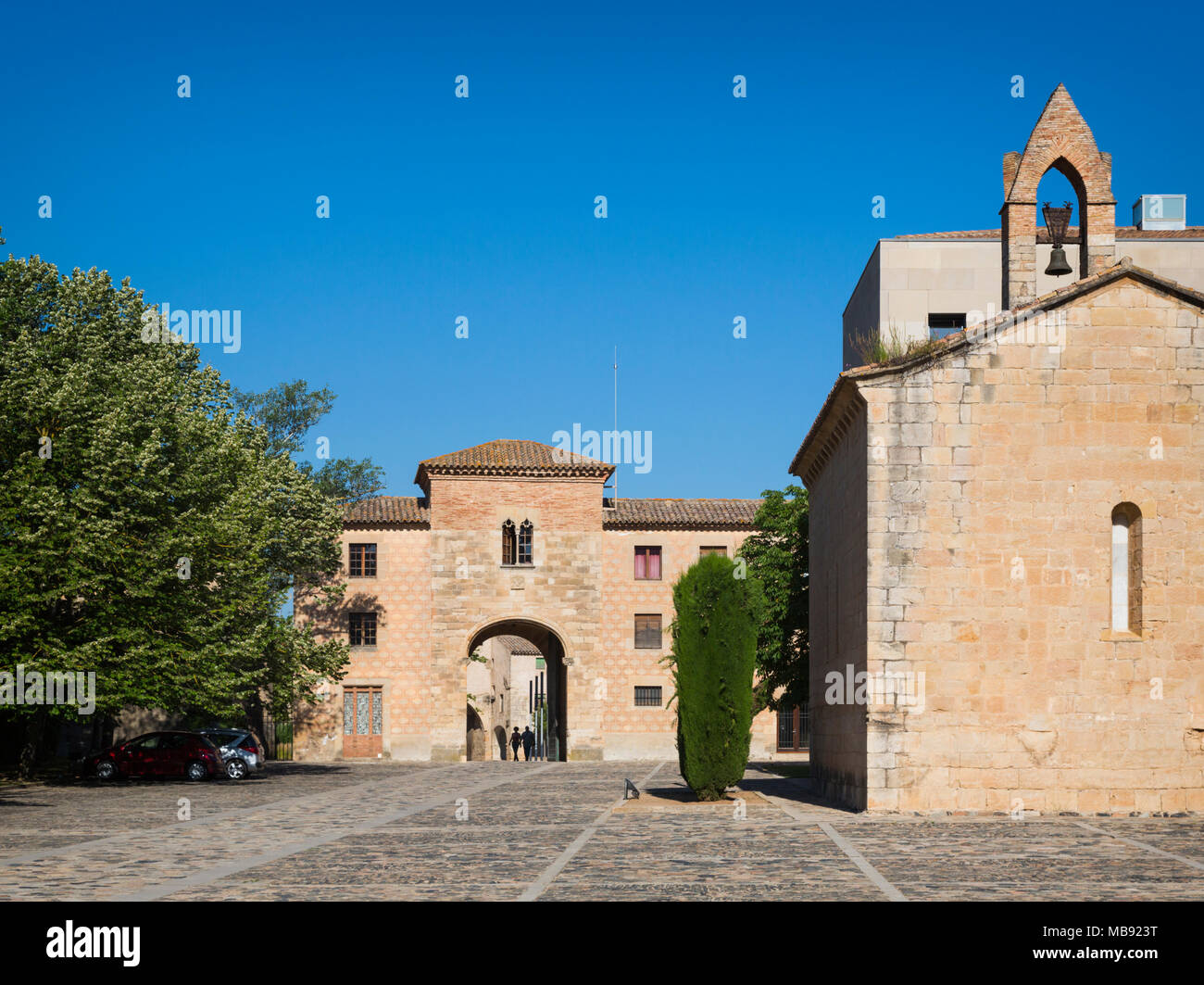 Royal Abbey of Santa Maria de Poblet, Tarragona Province, Catalonia, Spain.  The Cistercian monastery was founded in 1151 and is a UNESCO World Herita Stock Photo