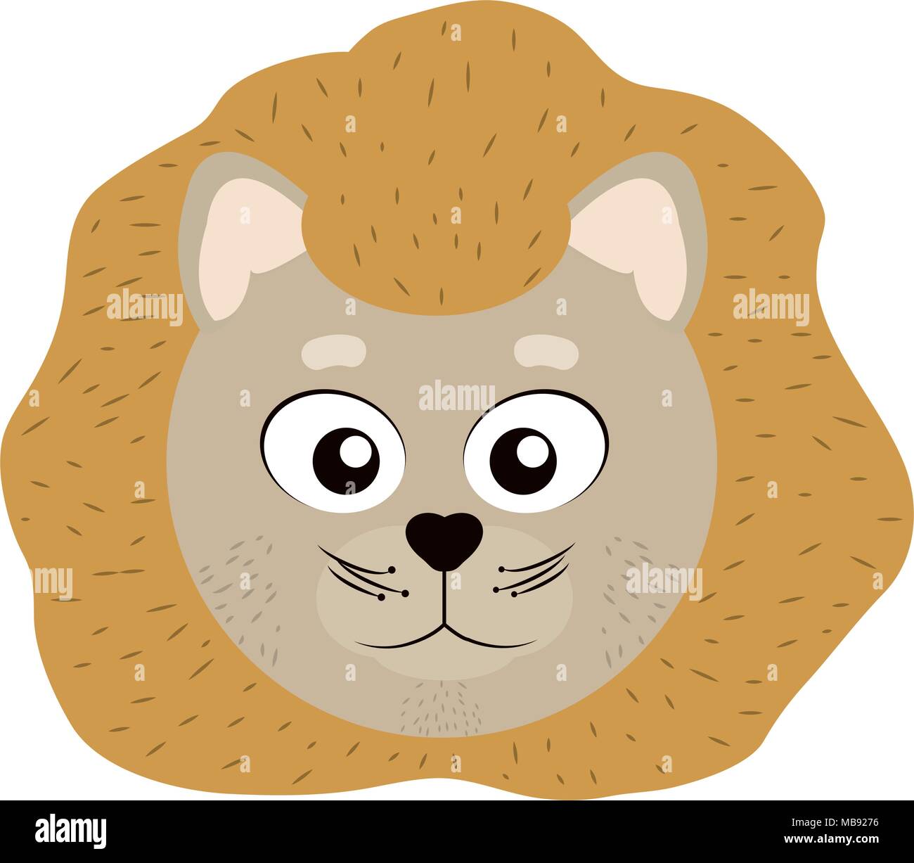cute lion head wild animal Stock Vector Image & Art - Alamy